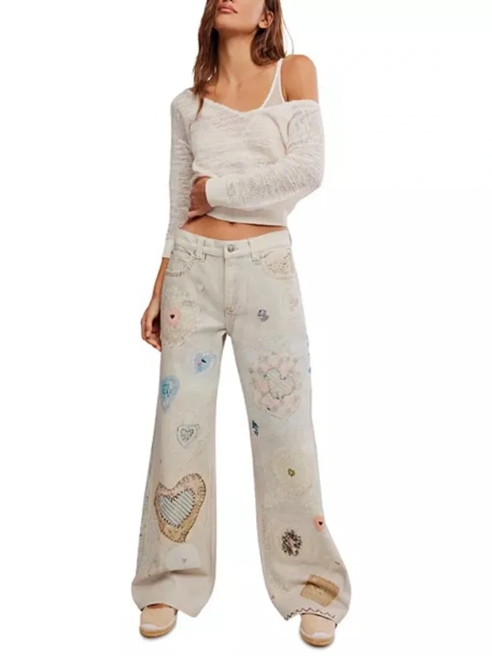 Free People Illusions Straight Leg Jeans in Heirloom